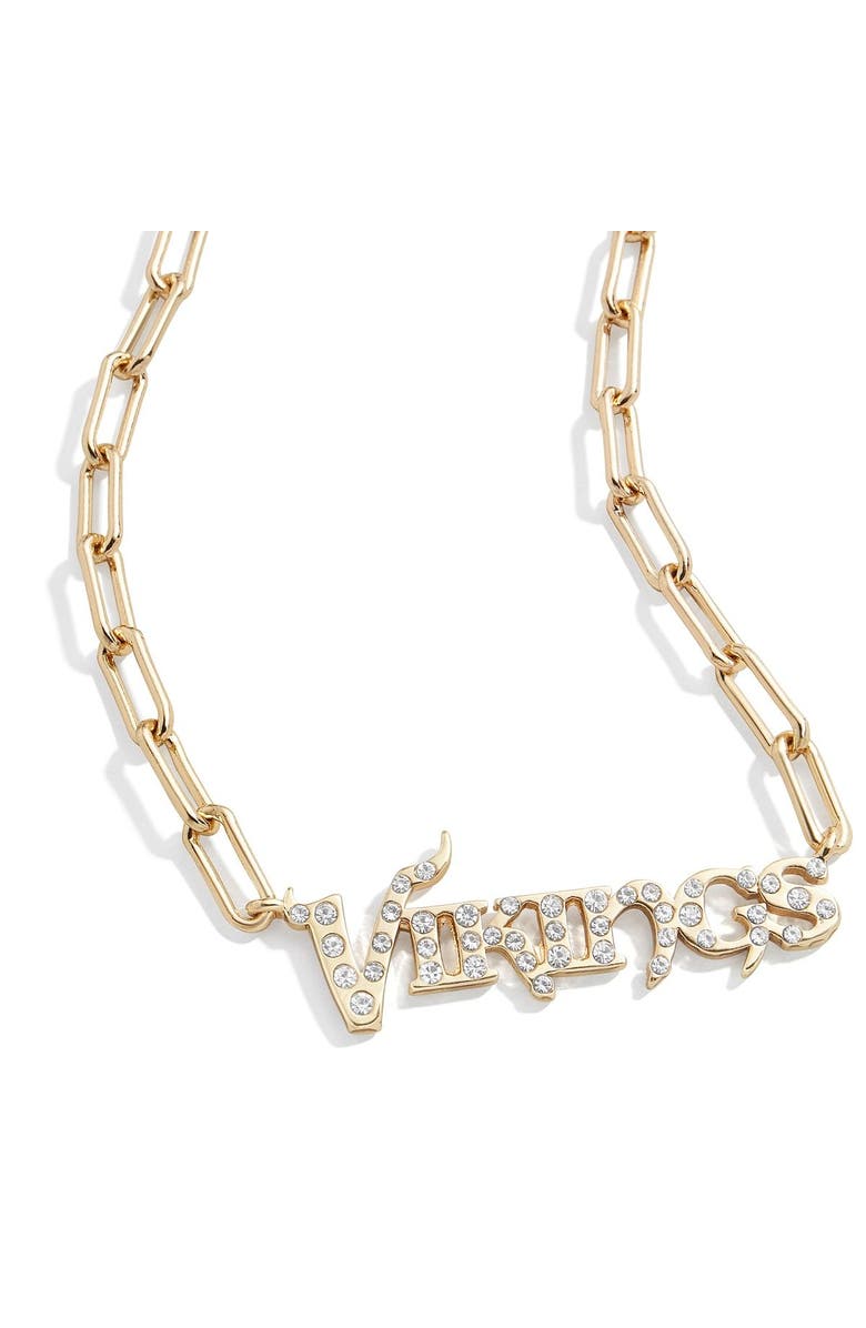 BaubleBar Women's BaubleBar Minnesota Vikings Paperclip Chain Necklace, Main, color,