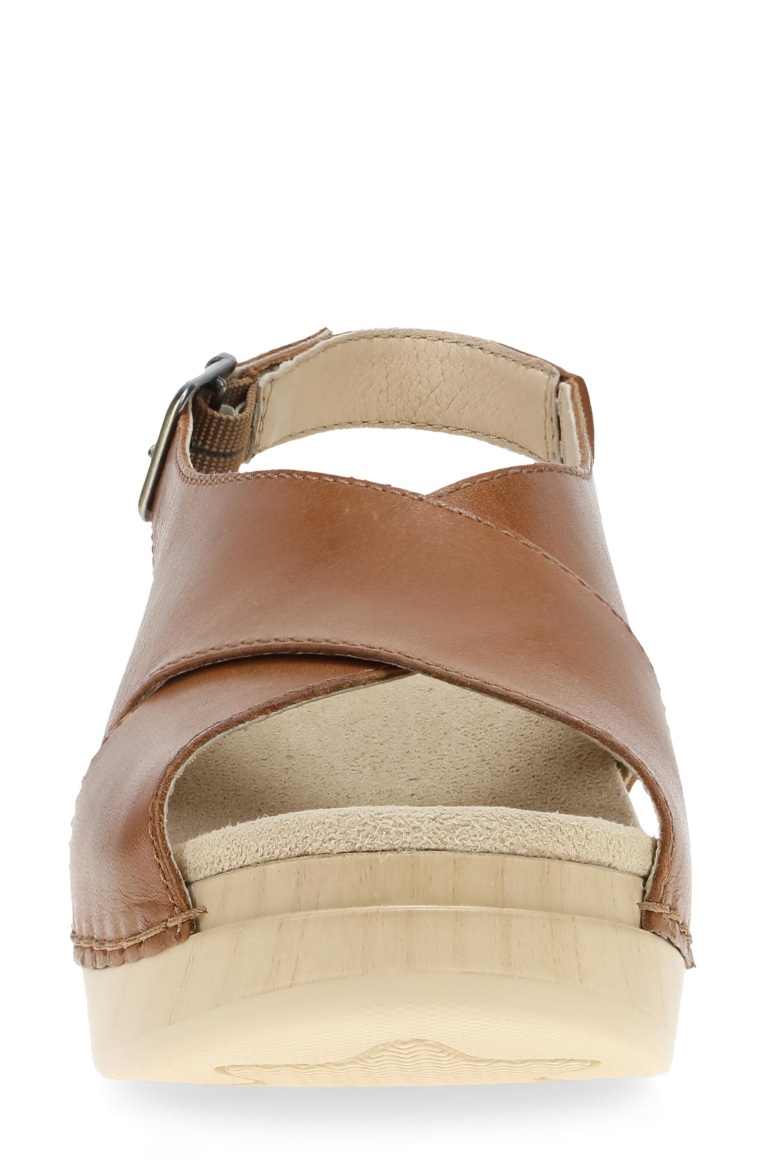 Dansko Sloane Slingback Platform Sandal, Alternate, color, Tan Calf