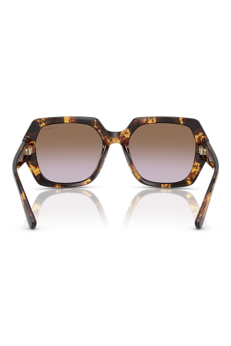 55mm Irregular Sunglasses, Alternate, color, BLOND HAVANA