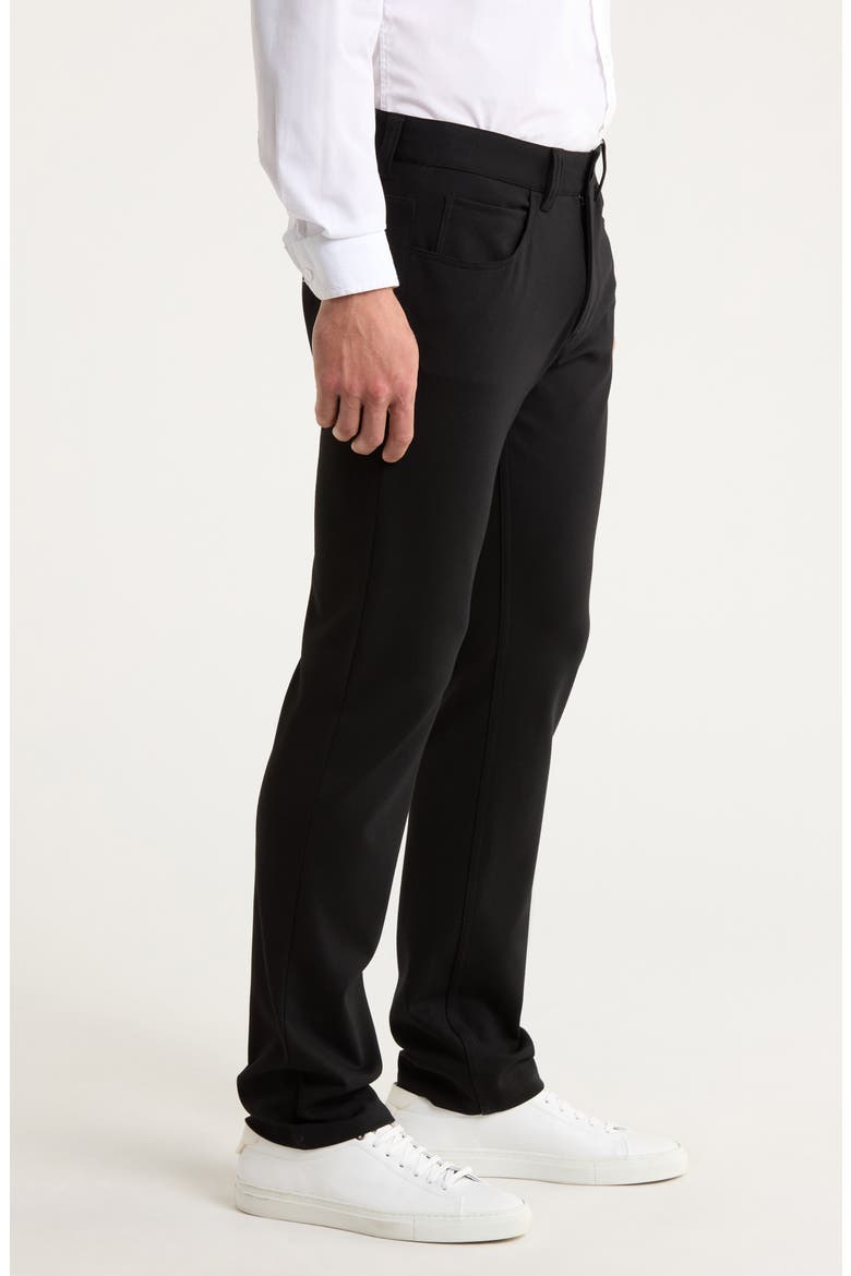 Flat Front Pants, Alternate, color, SOLID BLACK