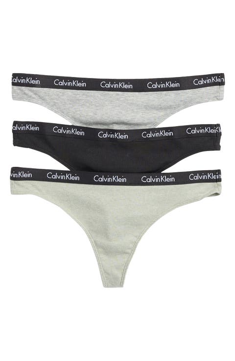Assorted 3-Pack Rib Thongs