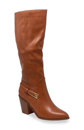 Chase & Chloe Chase And Chloe Slouch Knee High Boot In Blue