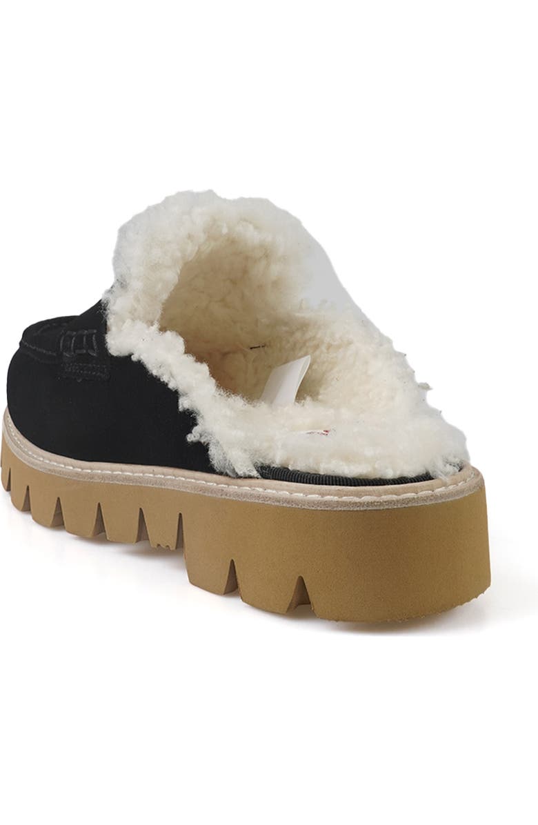 National Comfort Leesa Faux Shearling Lined Clog, Alternate, color, Black