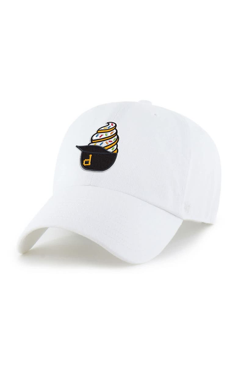 '47 Preschool '47 White Pittsburgh Pirates Ice Cream Helmet Clean Up Adjustable Hat, Main, color, White