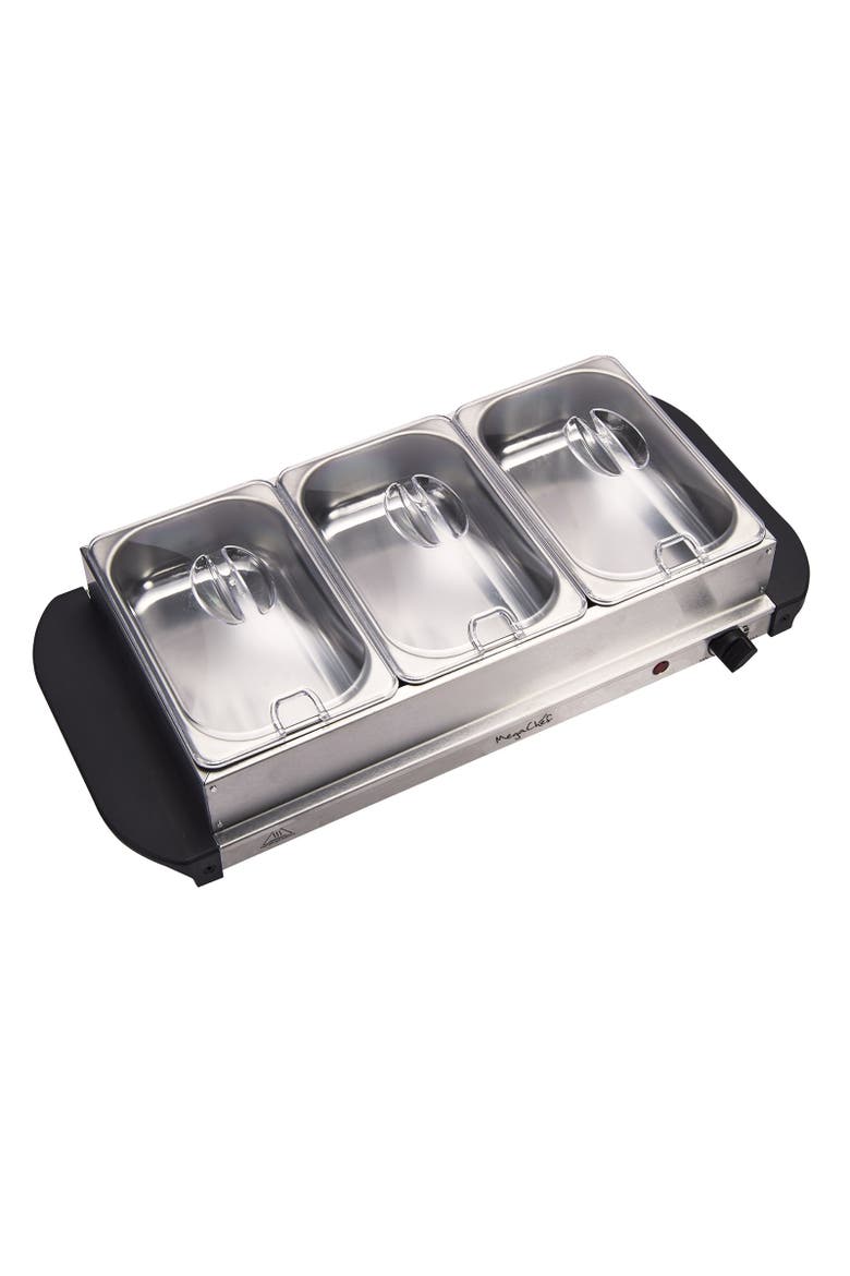 Buffet Server & Food Warmer, Alternate, color, Grey