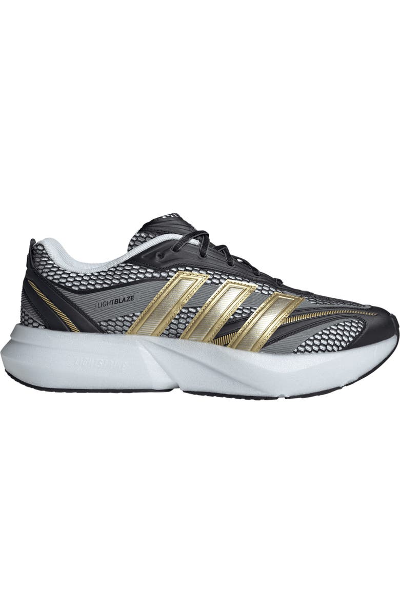 adidas Lightblaze Glow Sneaker, Alternate, color, Core Black/ Matte Gold/ White