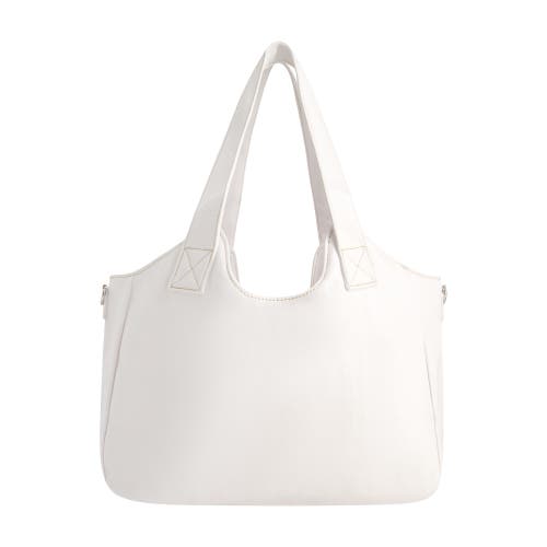 True Religion Horseshoe Stitch Satchel In White