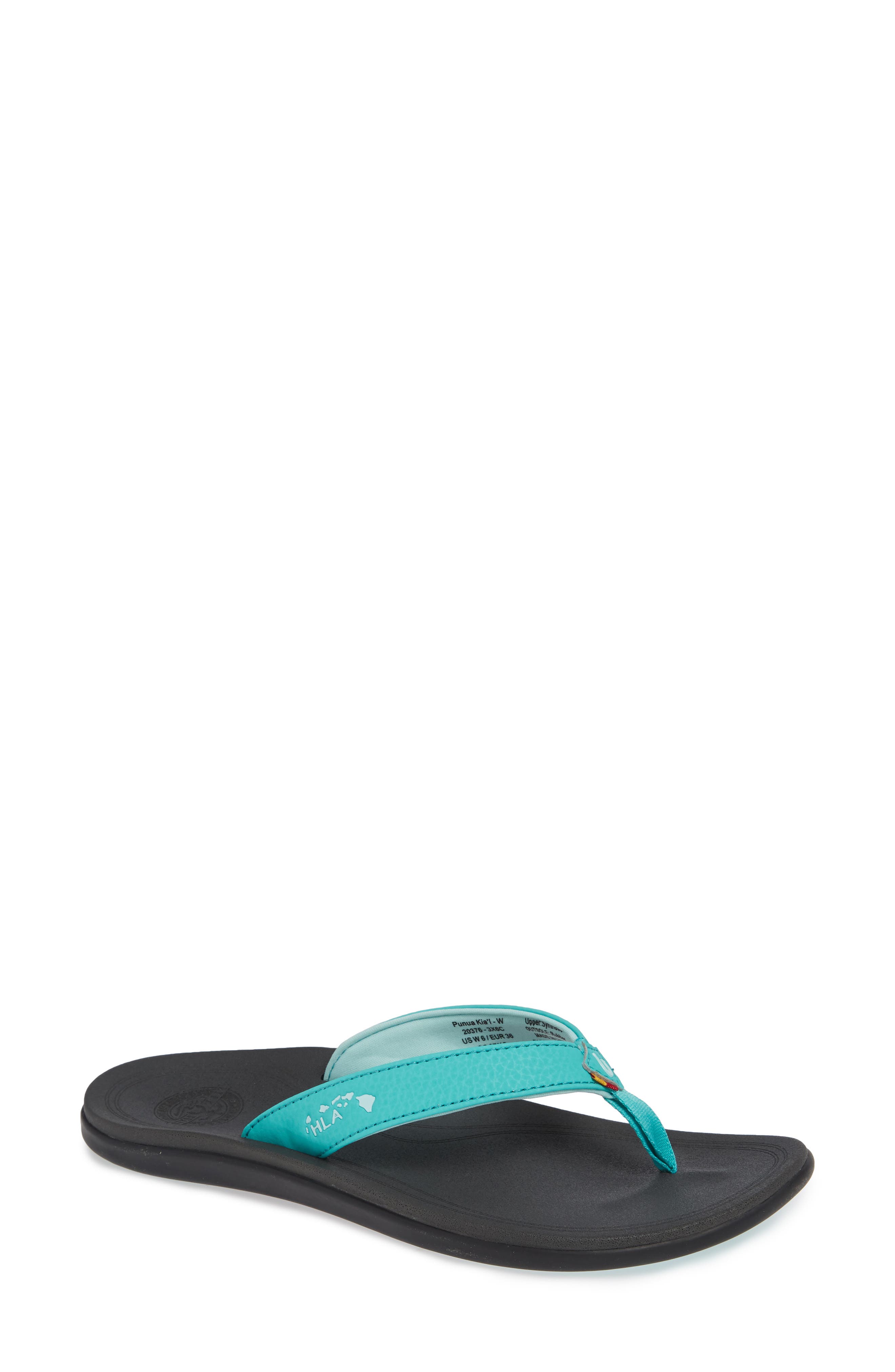 Punua Kiai Flip Flop, Main, color, TROPIC BLUE/ DARK SHADOW
