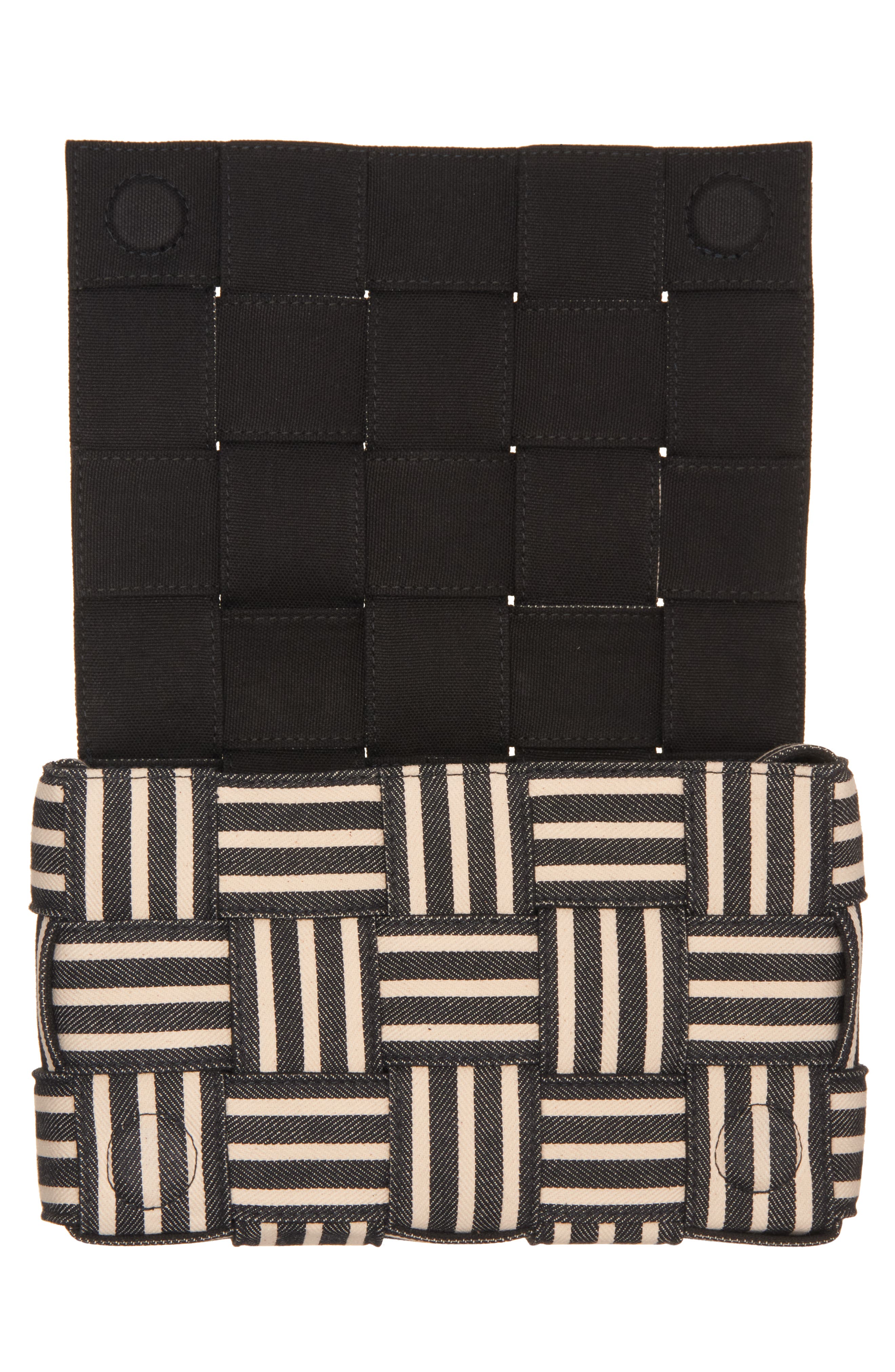 Bottega Veneta Medium Cassette Intrecciato Denim Shoulder Bag, Alternate, color, 