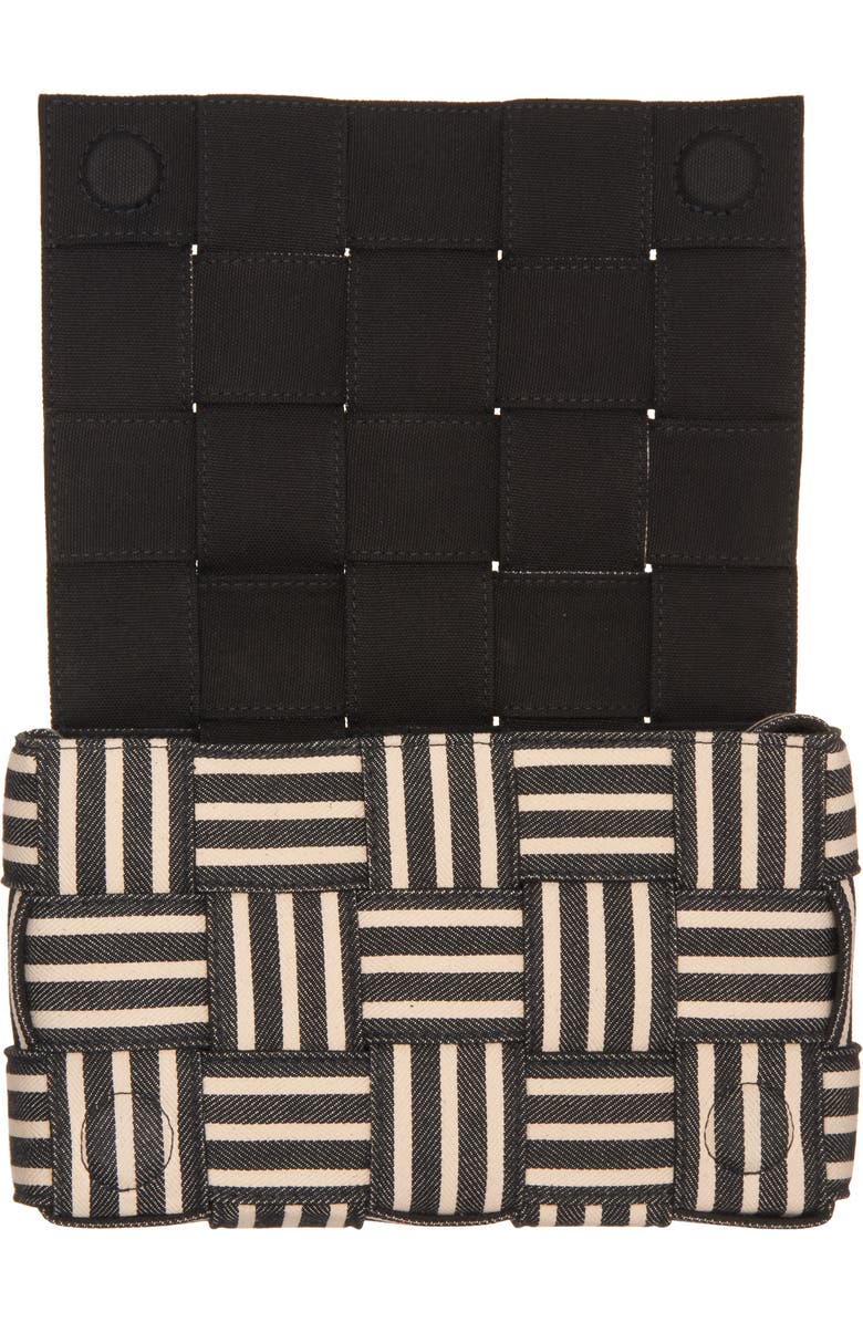 Bottega Veneta Medium Cassette Intrecciato Denim Shoulder Bag, Alternate, color,