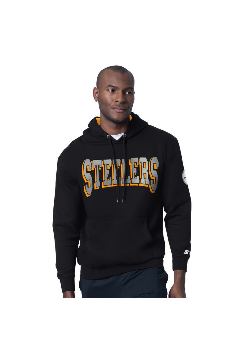 Men's Starter Black Pittsburgh Steelers Thursday Night Gridiron Hoodie, Main, color, Black