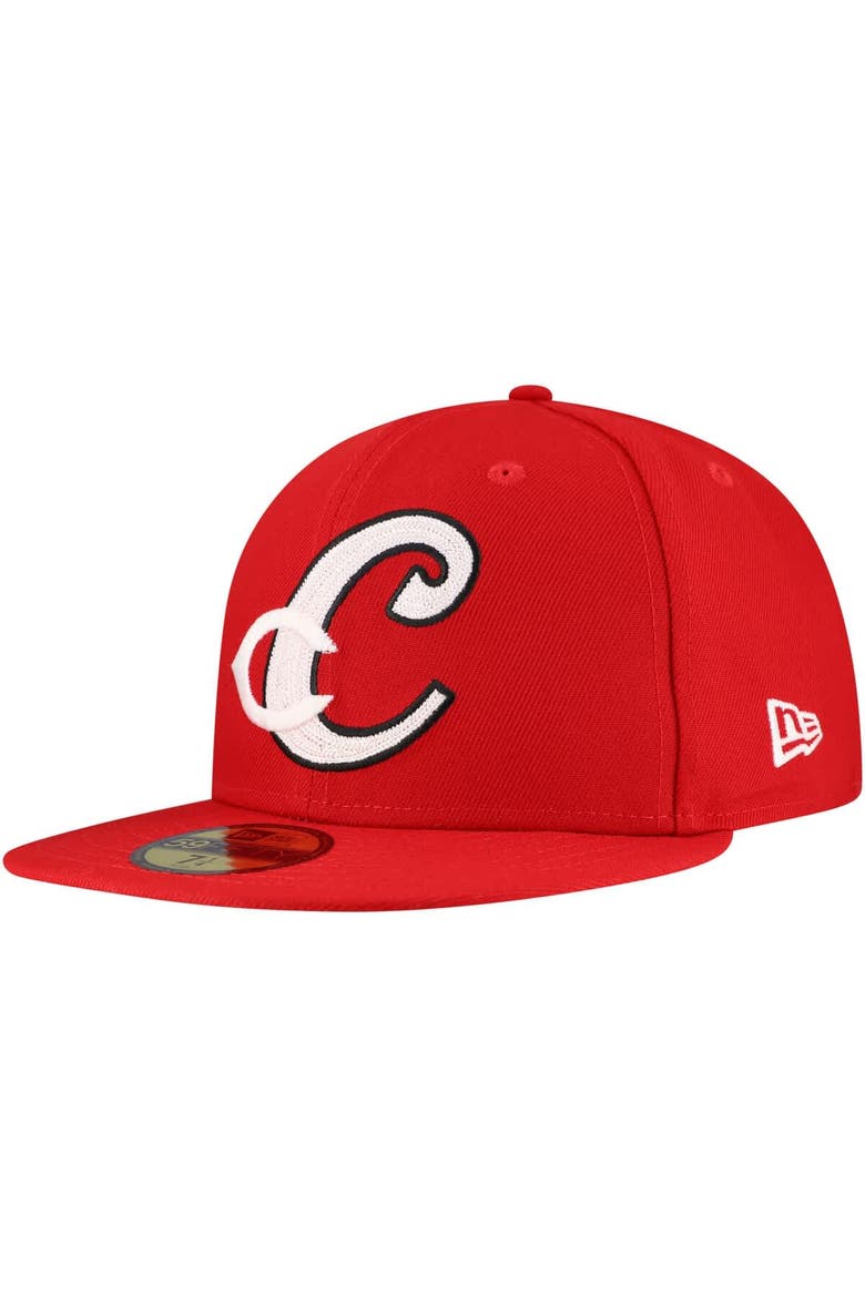 Men's New Era Red Cincinnati Reds  Duo Logo 2.0 59FIFTY Fitted Hat, Main, color, Red