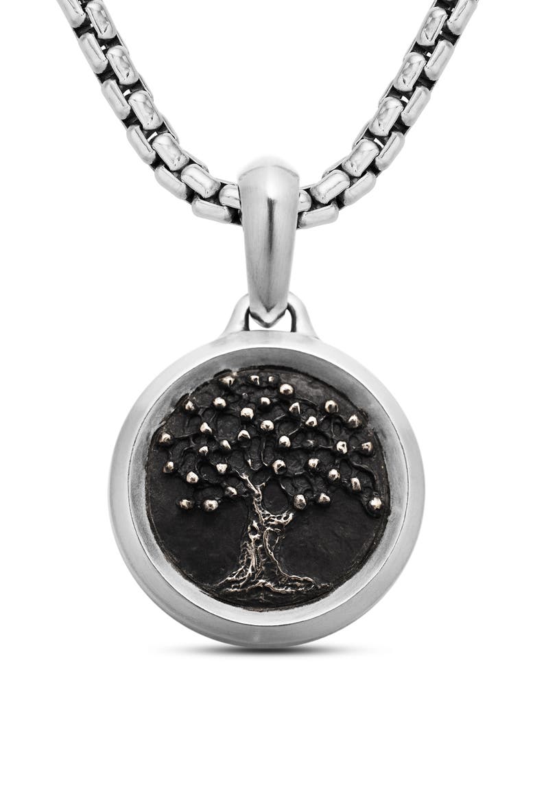 Men's Tree of Life Amulet, Main, color, SILVER/ BRONZE