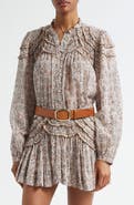 Isabel Marant Étoile Christa Print Cotton Ruffled Button-Up Shirt