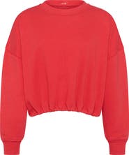 nuuds Cinch Waist Fleece Sweatshirt