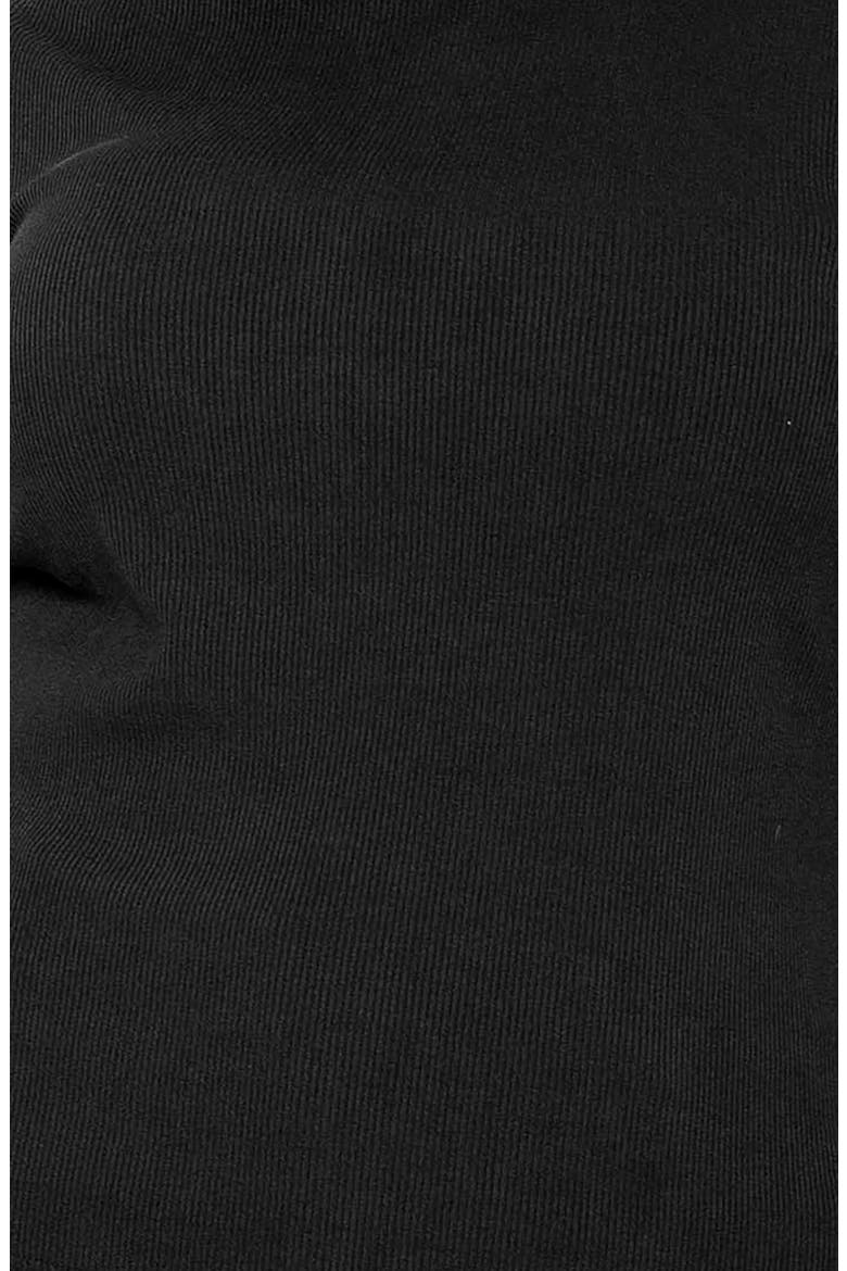 Mixed Media Balloon Sleeve Blouse, Alternate, color, BLACK