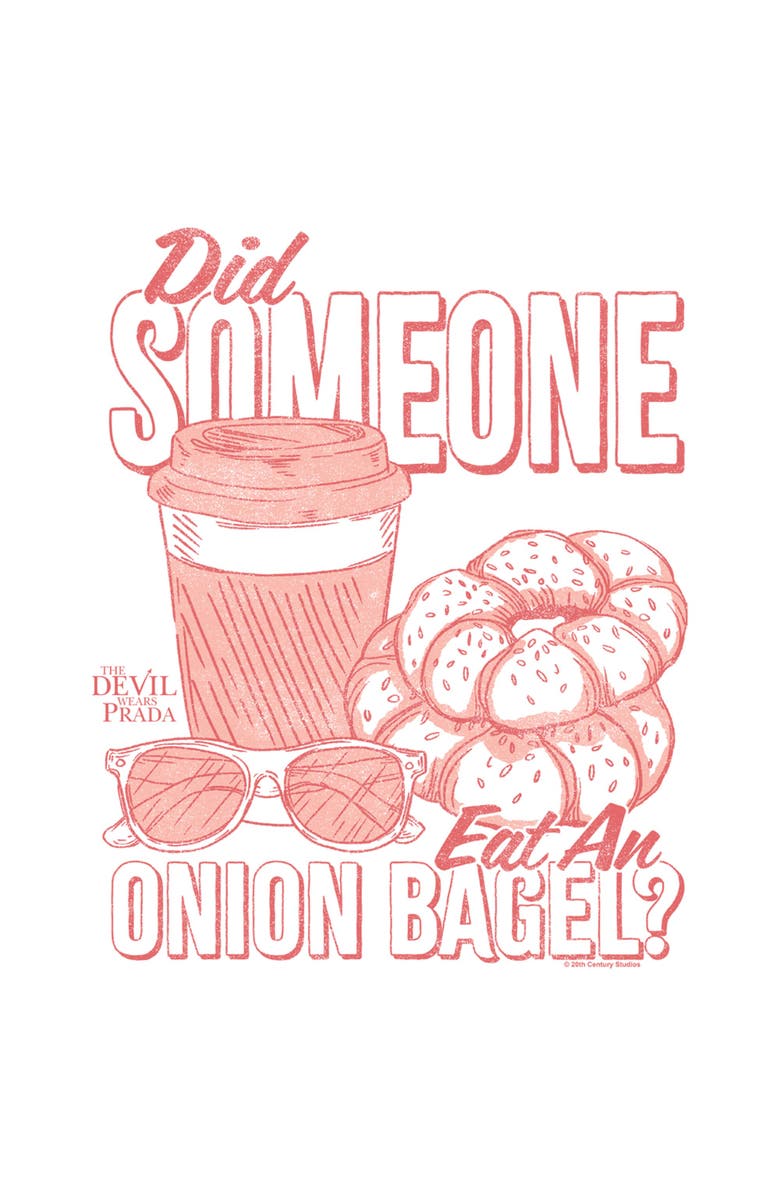 The Devil Wears Prada Men's The Devil Wears Prada Did Someone Eat an Onion Bagel Graphic T-Shirt, Alternate, color, White