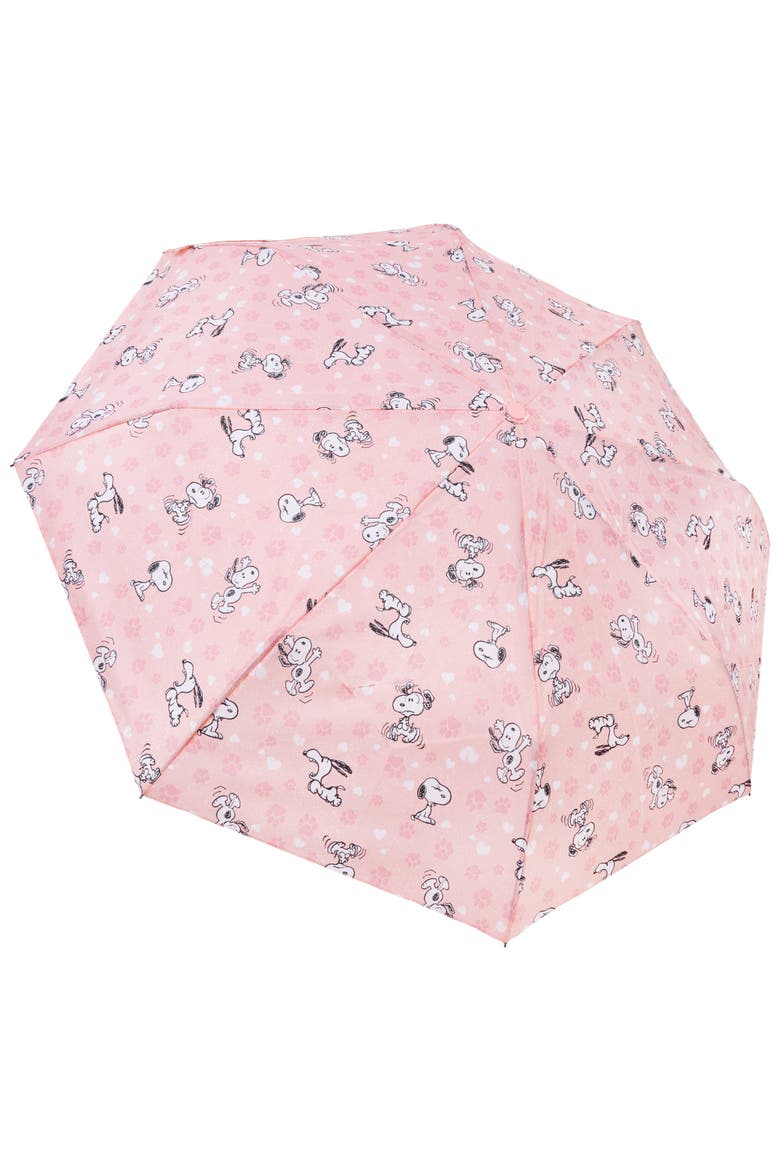 Snoopy All Over Print Automatic Umbrella Pink, Alternate, color, MULTI