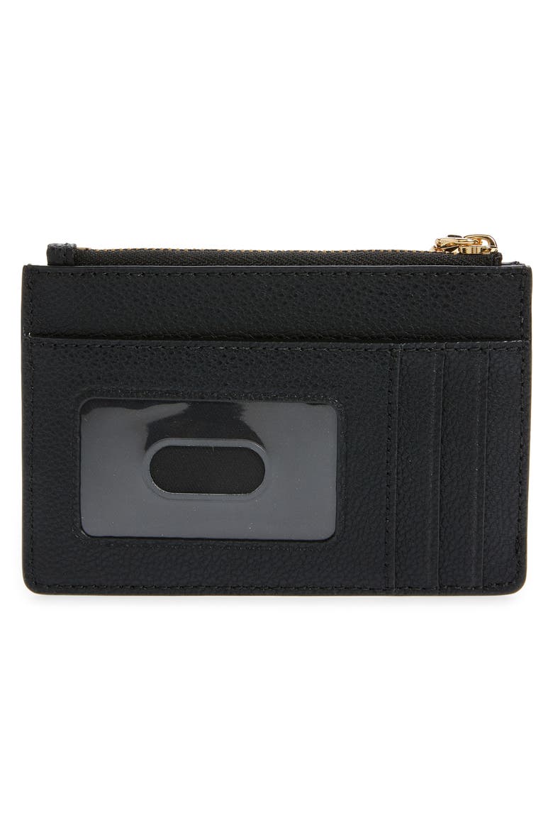 The Marc Jacobs The Simple Top Zip Leather Wallet, Alternate, color, BLACK