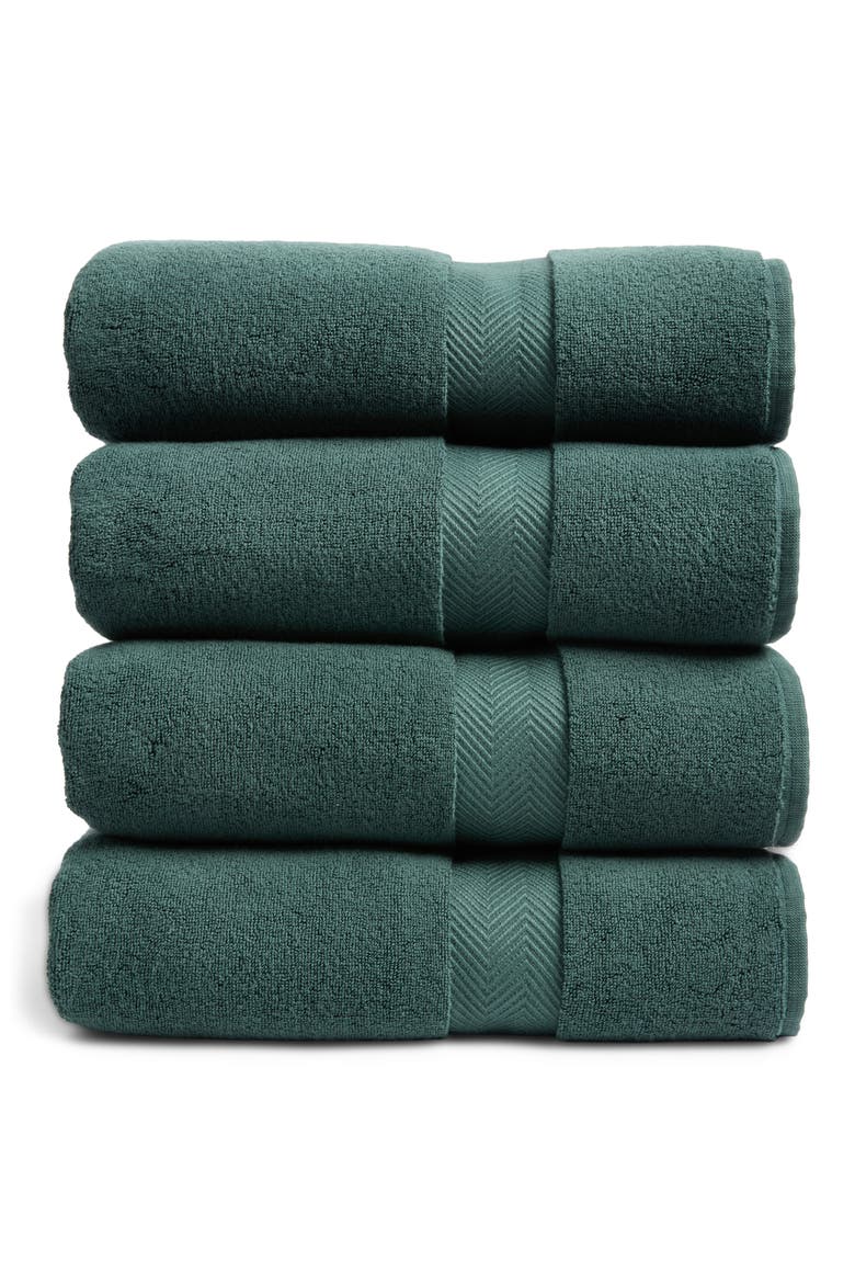 Organic Hydrocotton Set of 4 Bath Towels $140 Value, Main, color, GREEN GABLES