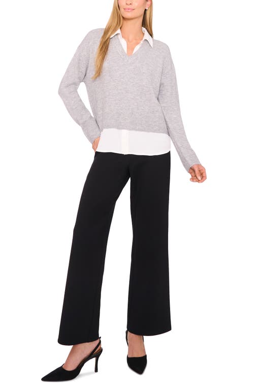 Halogenr Halogen(r) Layered Look Sweater In Gray