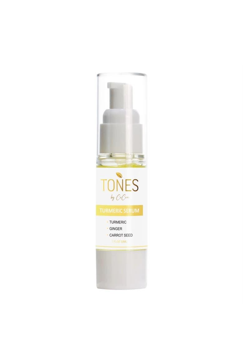Turmeric Anti-Blemish and Brightening Facial Serum 30ml, Main, color, with golden and black words