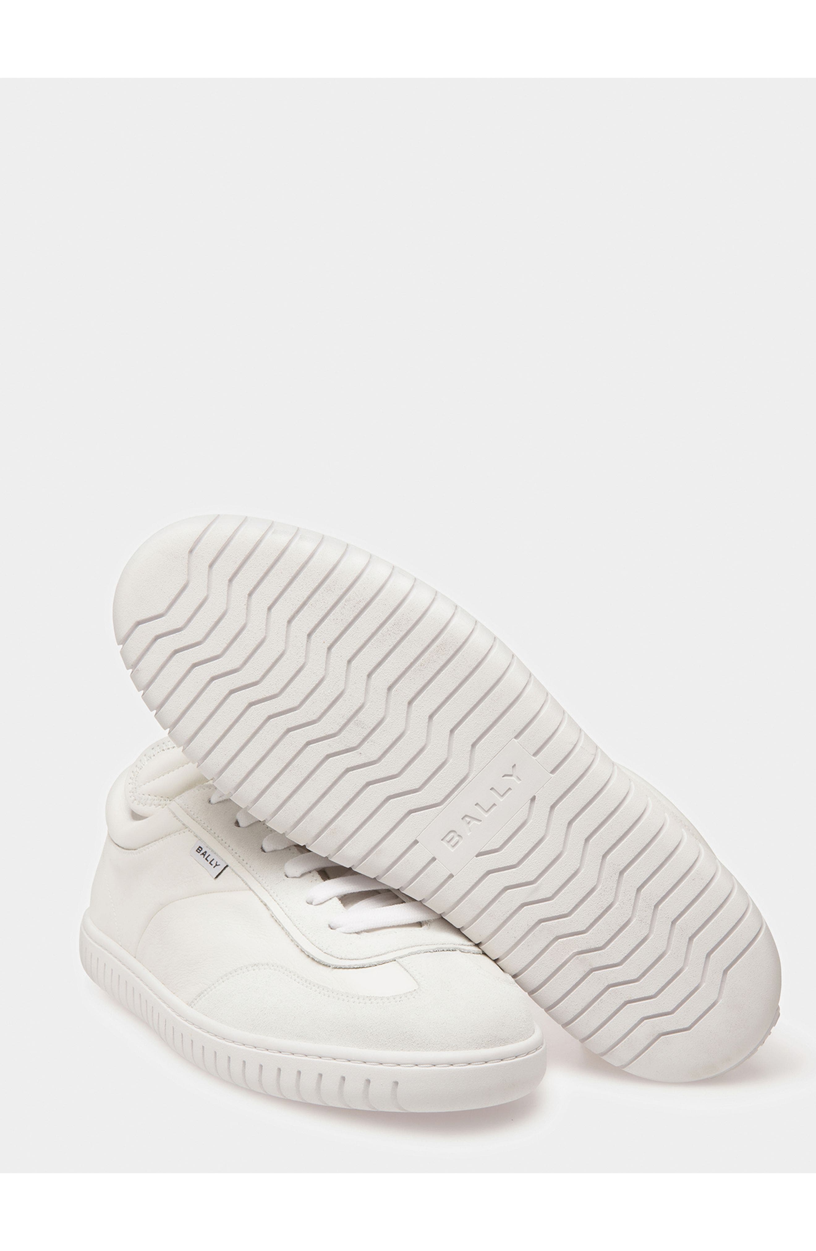 Bally Player Sneakers In Calf Leather, Alternate, color, White