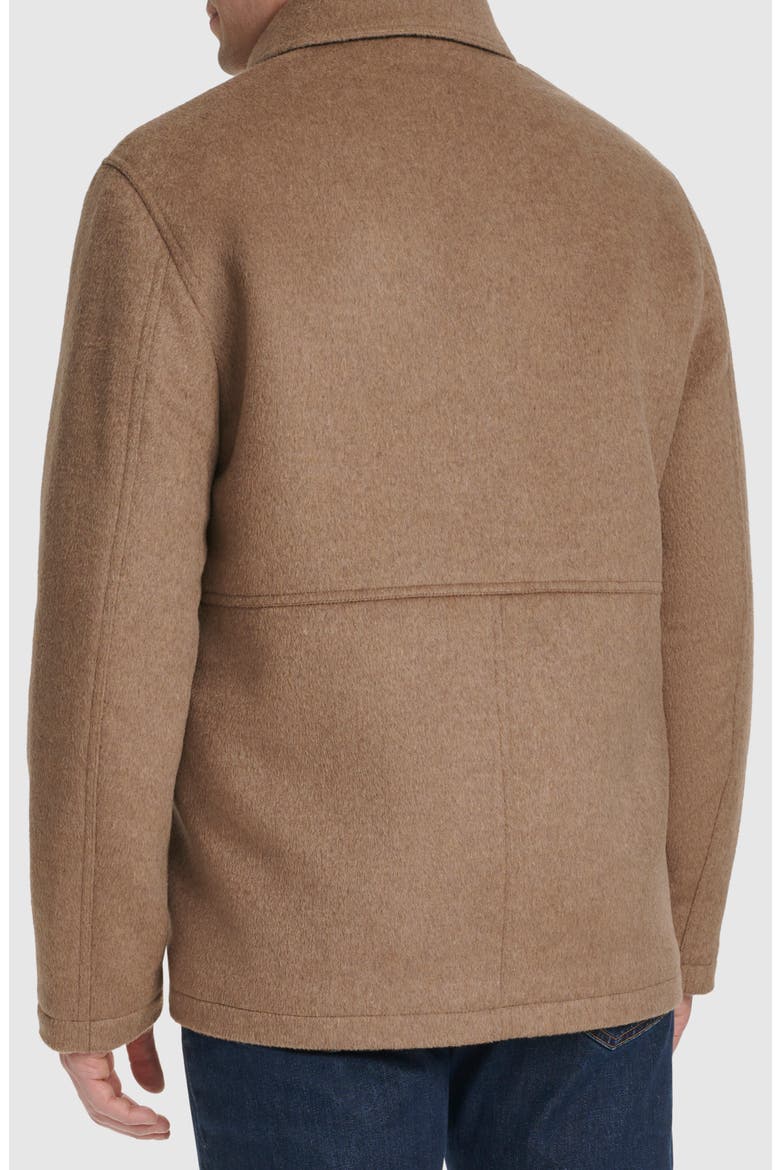Felt Zip Front Shirt Jacket, Alternate, color, MUSHROOM