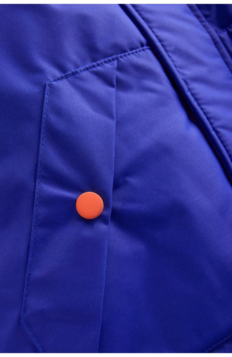 Mini Boden Kids' Fleece Lined Hooded Parka, Alternate, color, Blue