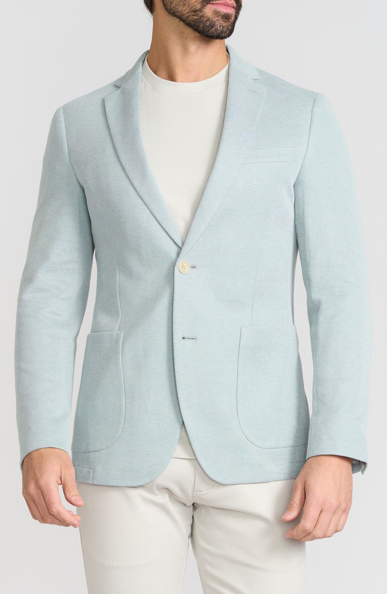 SAVILE ROW CO Green Knit Blazer, Main, color, Green