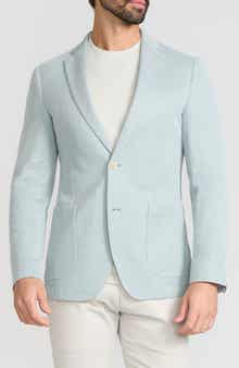 SAVILE ROW CO Green Knit Blazer