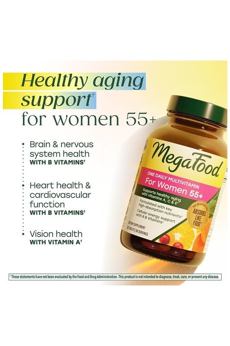 One Daily Multivitamin for Women 55+ with Methylated B12, Healthy Aging, Vegetarian, 60 Tablets, Alternate, color, None