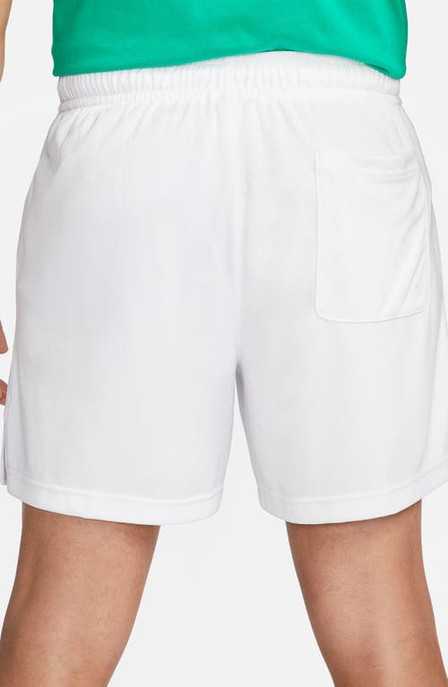 Nike Club Flow Mesh Shorts In White