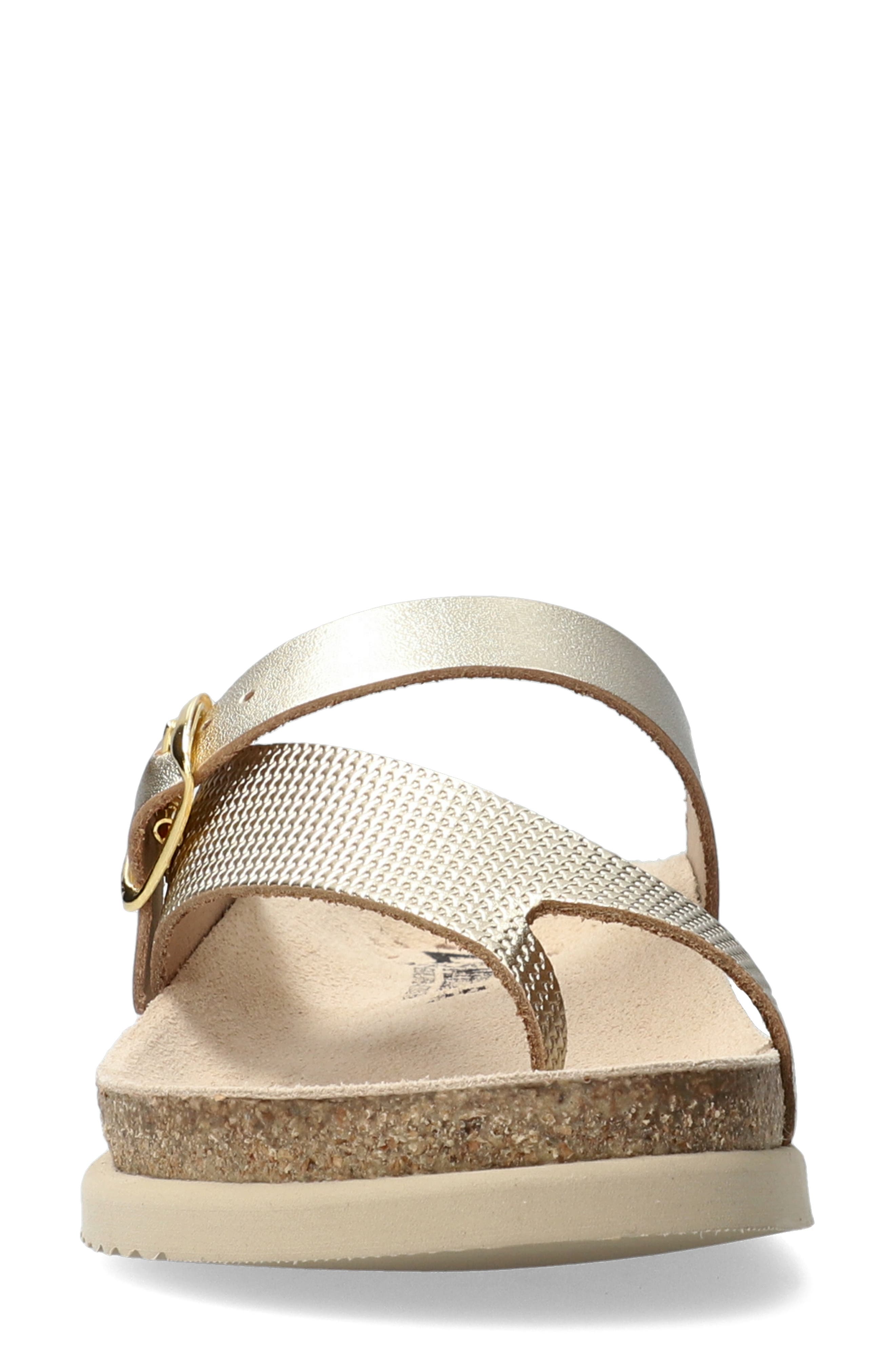 Mephisto Helen Mix Toe Loop Sandal, Alternate, color, Gold Flash/ Vega