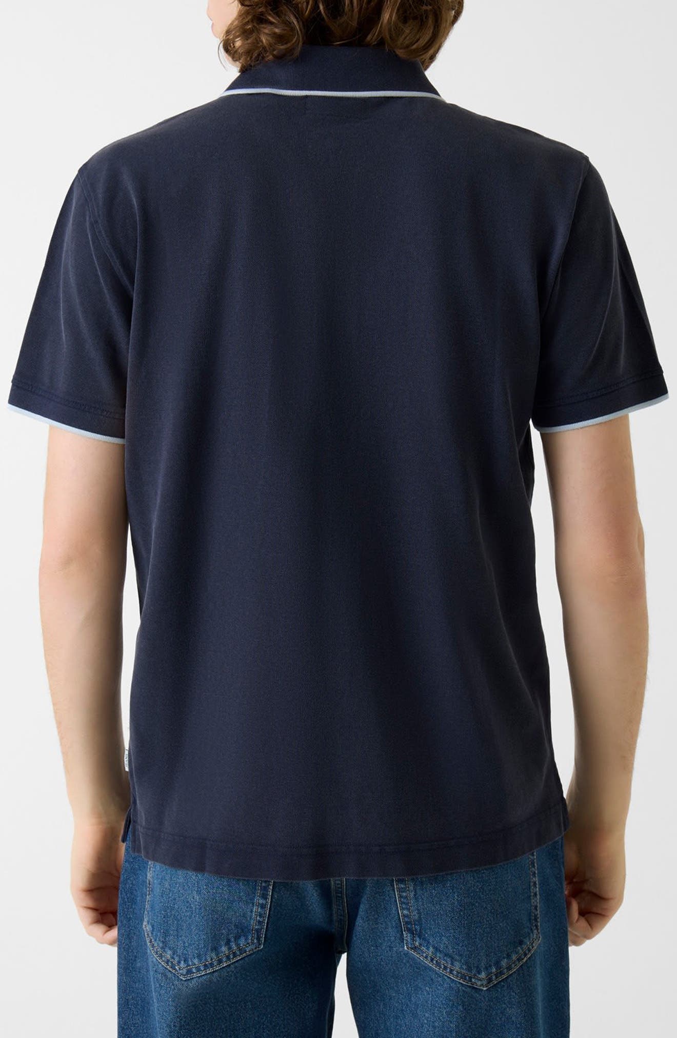 Logo Embroidered Tipped Polo - image 4