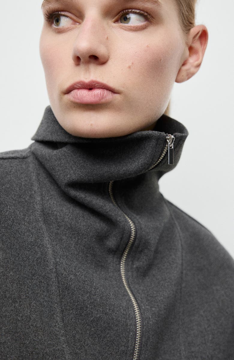 MANGO Half Zip Sweatshirt, Alternate, color, 