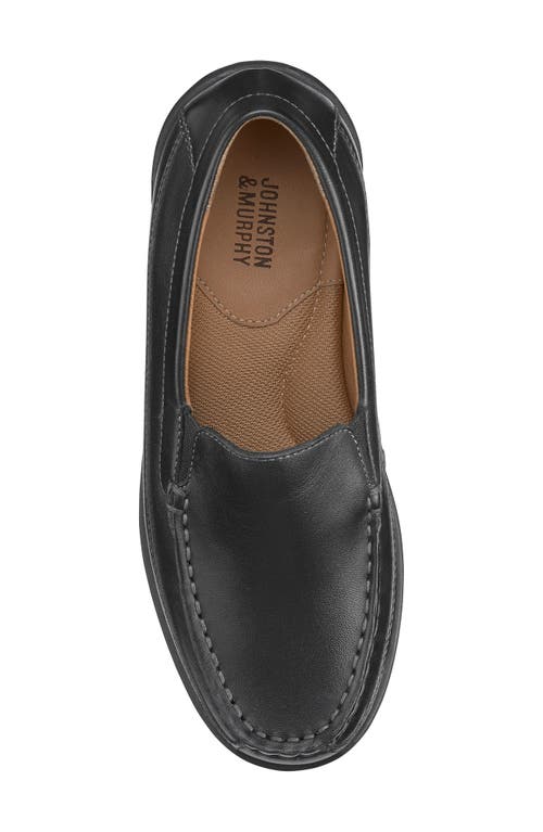 Johnston & Murphy Locklin Venetian Loafer In Black Leather