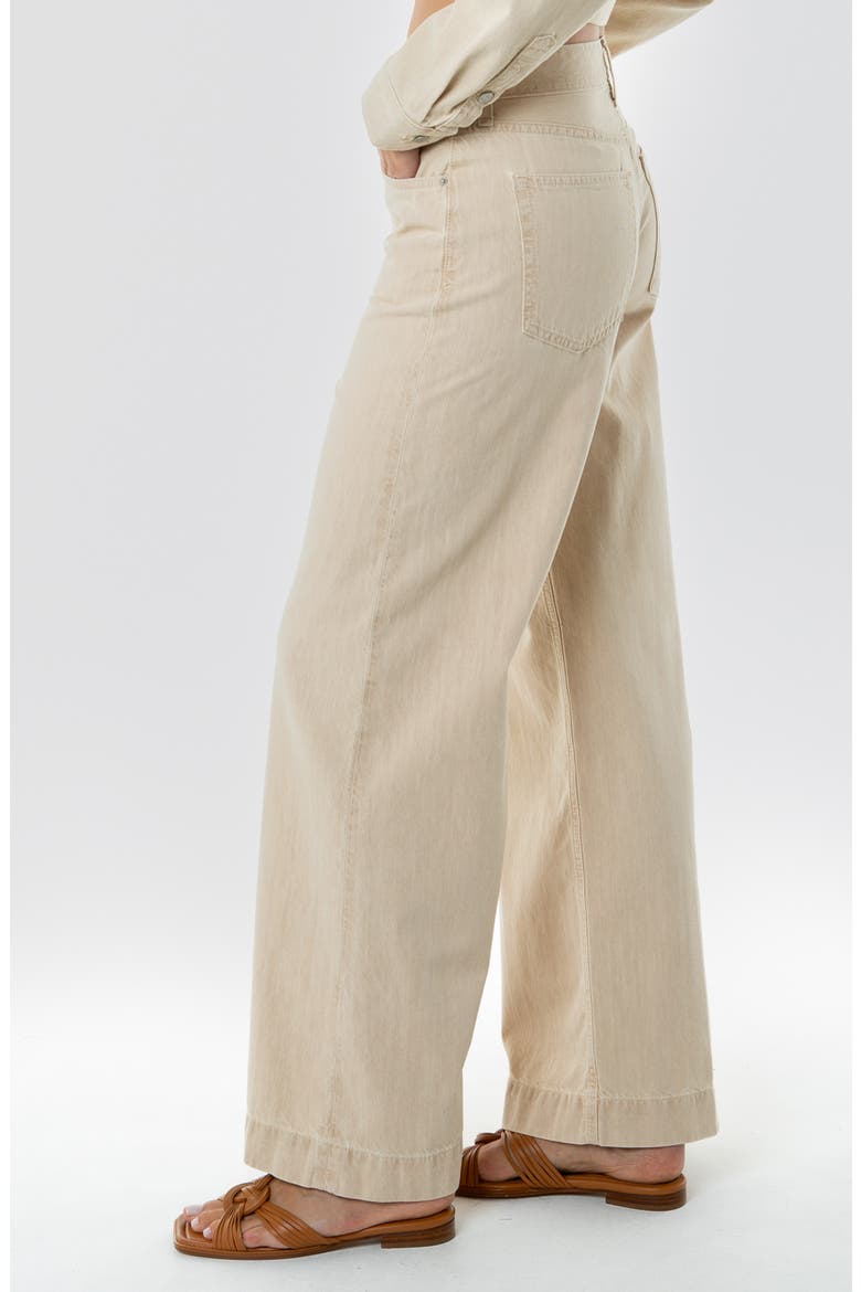 Devon High Waist Wide Leg Jeans, Alternate, color, CANYON SAND