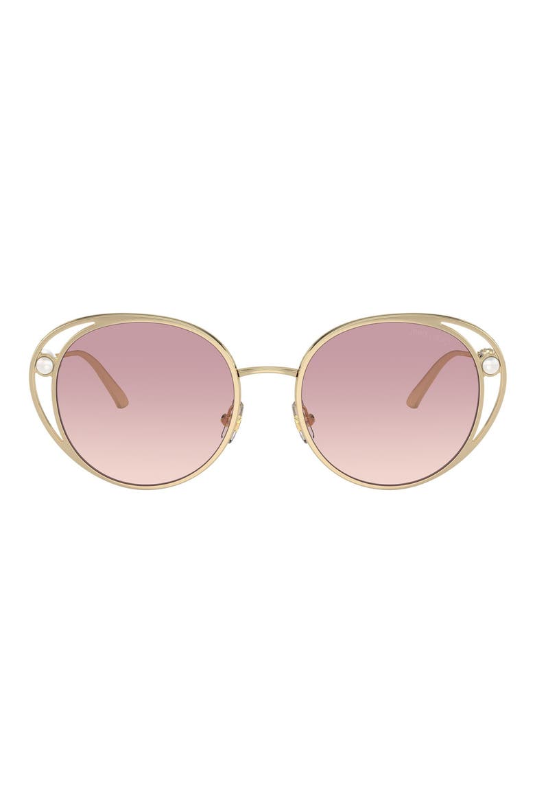 53mm Oval Sunglasses, Main, color, BROWN