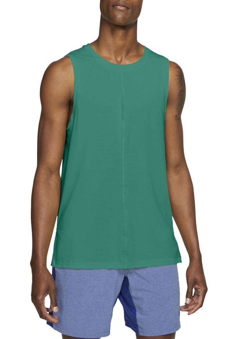 Dri-FIT Yoga Tank, Main, color, NEPTUNE GREEN/BLACK