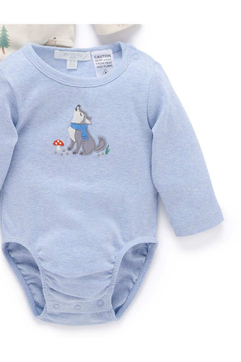 2 Pack Baby Boy Bodysuit, Alternate, color, Wolf Cub Print