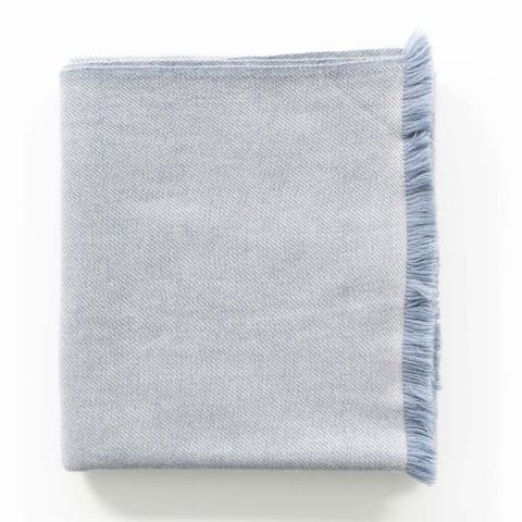 Herringbone Plush Soft Merino Handwoven Throw