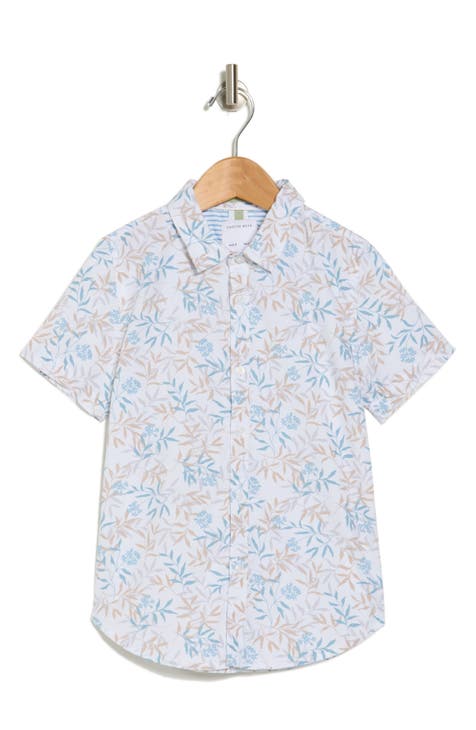 Kids' Floral Short Sleeve Button-Up Shirt (Little Kid)