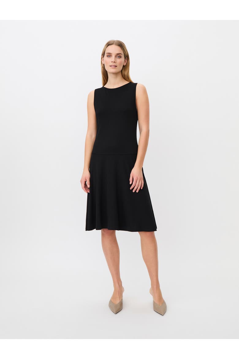 MaOlcay Sleeveless Flared Midi Dress, Main, color, Black