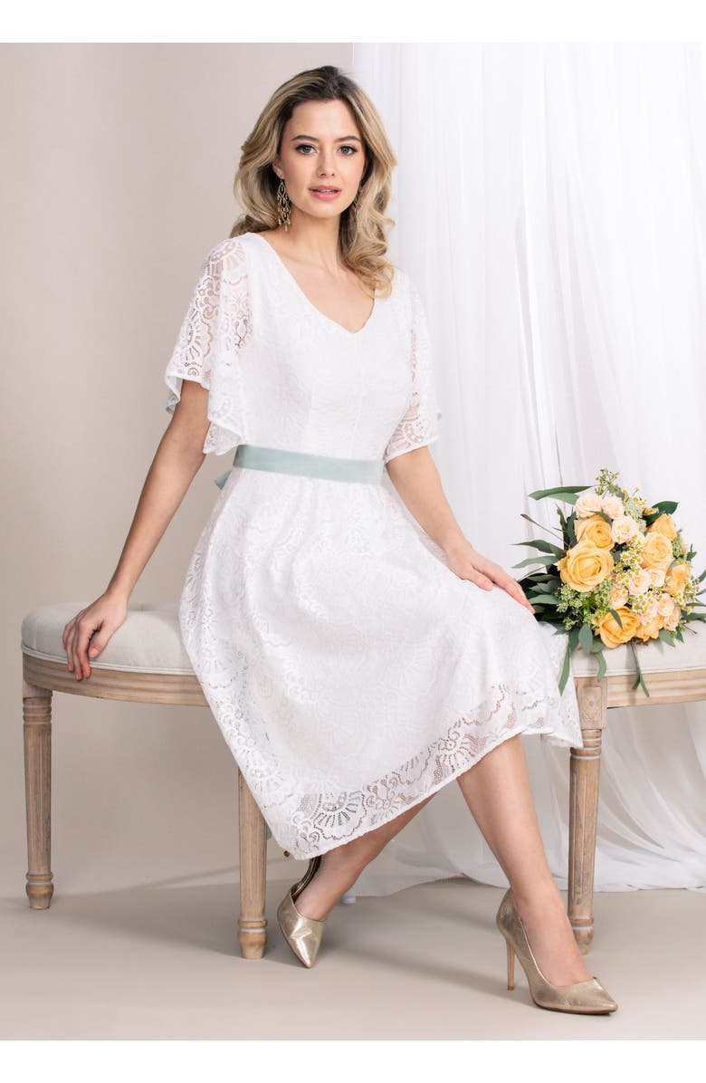 Alie Street London Beth Dress, Alternate, color, Ivory White