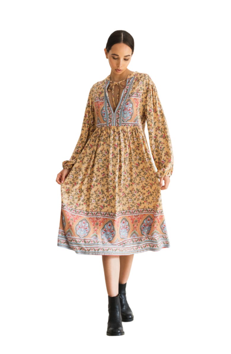 PINK HALEY Gianna Midi Dress, Alternate, color, Yellow