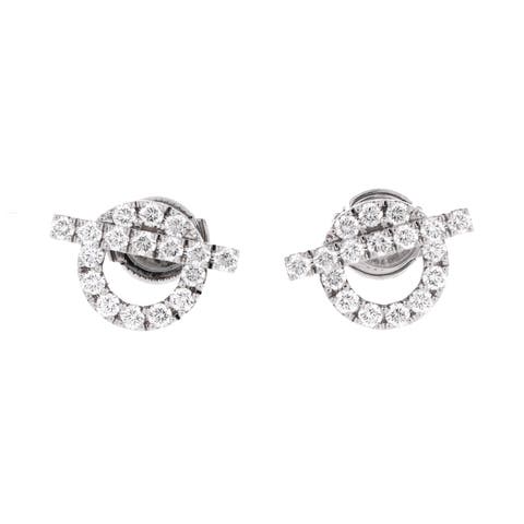 Finesse Stud Earrings 18K White Gold and Diamonds