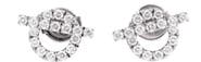 Pre-Owned Hermes Finesse Stud Earrings 18K White Gold and Diamonds