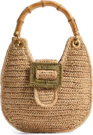 Pamela Munson The Avis Raffia Hobo Bag