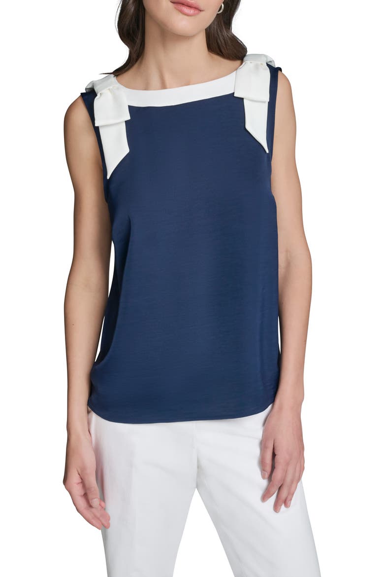 Bow Shoulder Top, Main, color, NAVAL ACADEMY